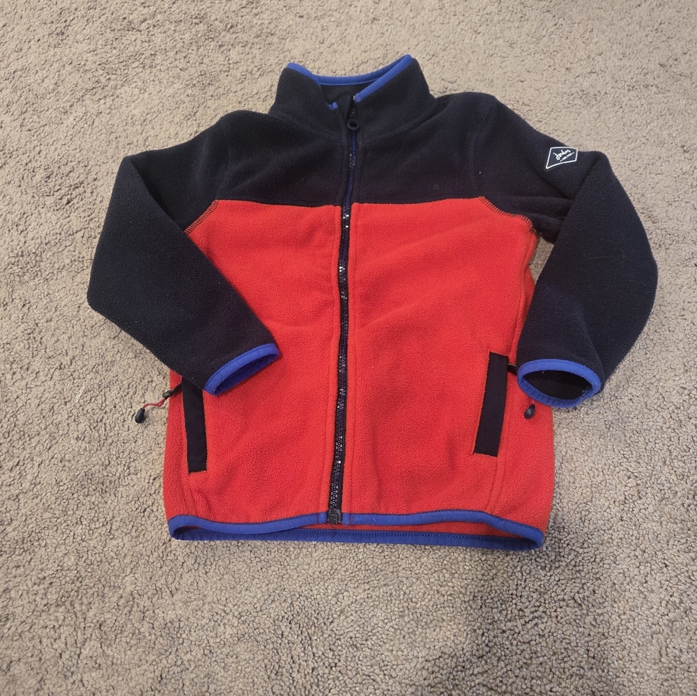 Joules Red and Blue Color-Blocked Sweatshirt